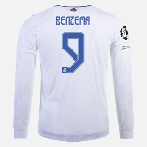 Camisetas fútbol Real Madrid Karim Benzema 9 1ª equipación 2021/22 – Manga Larga