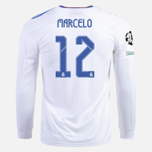 Camisetas fútbol Real Madrid Marcelo 12 1ª equipación 2021/22 – Manga Larga