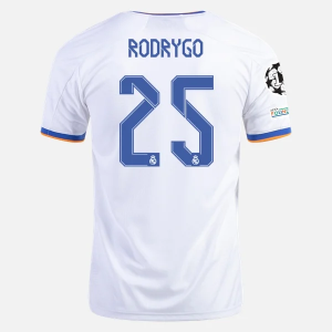 Camisetas fútbol Real Madrid Rodrygo 25 1ª equipación adidas 2021/22 – Manga Corta
