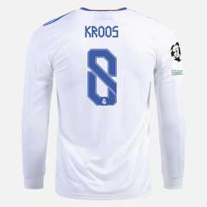 Camisetas fútbol Real Madrid Toni Kroos 8 1ª equipación 2021/22 – Manga Larga